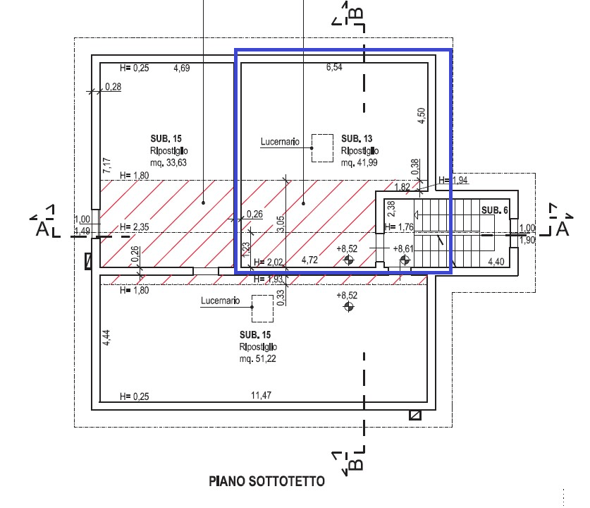 Sottotetto piano 1